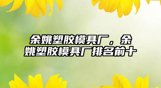 余姚塑膠模具廠，余姚塑膠模具廠排名前十