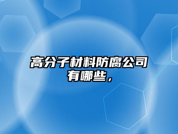 高分子材料防腐公司有哪些，